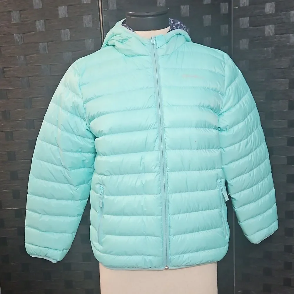 Eddie Bauer Reversible CirrusLite Down Puffer Jacket – Aqua, Girls 14/16